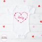 Personalised Heart Baby Vest