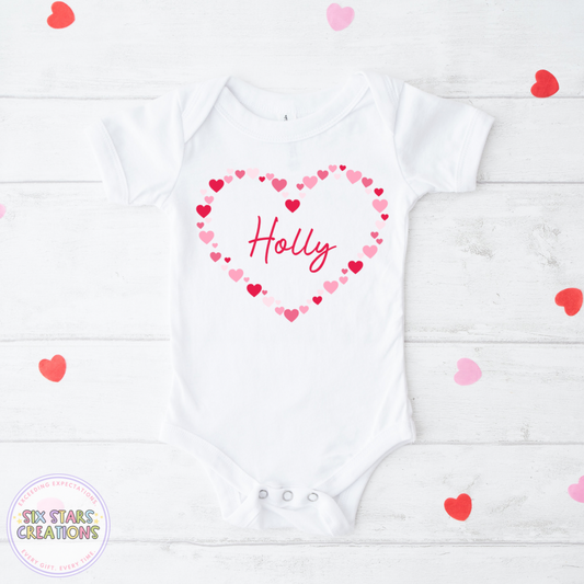 Personalised Heart Baby Vest