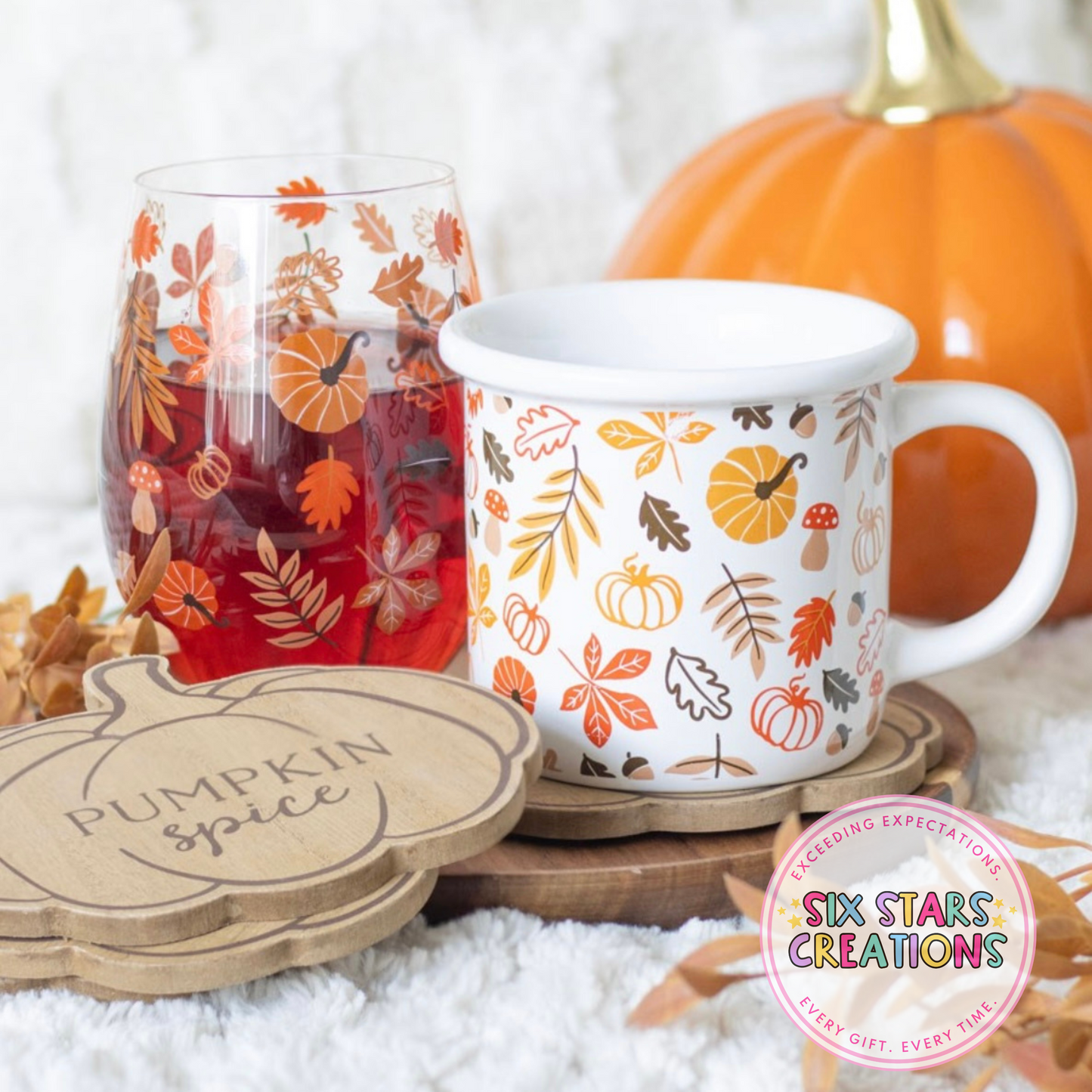 Pumpkin Spice Coaster Set