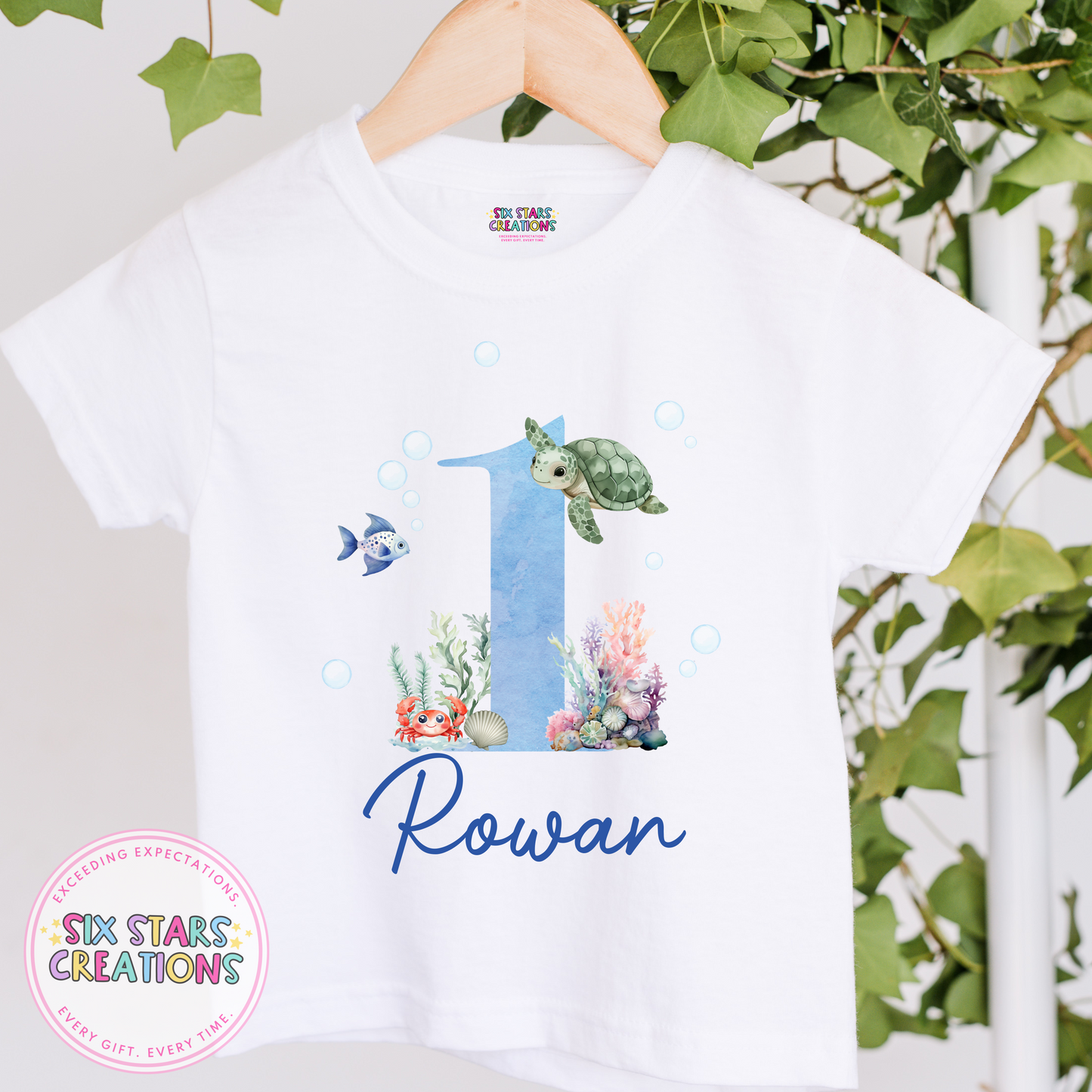 Personalised Birthday T-Shirt - Under The Sea Theme