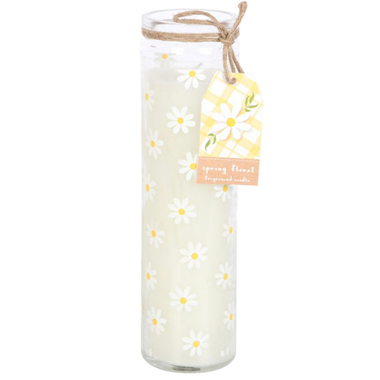 White Daisy Tube Candle