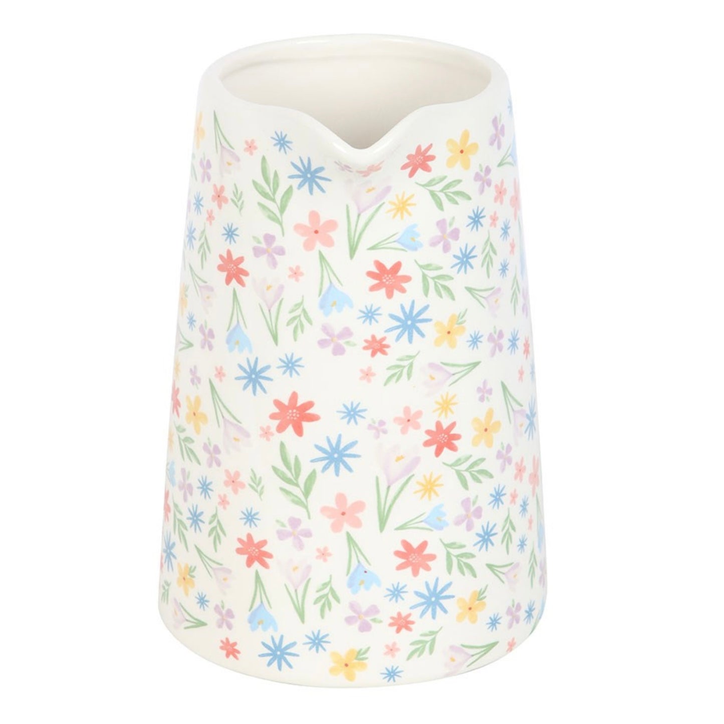 Spring Floral Print Ceramic Flower Jug