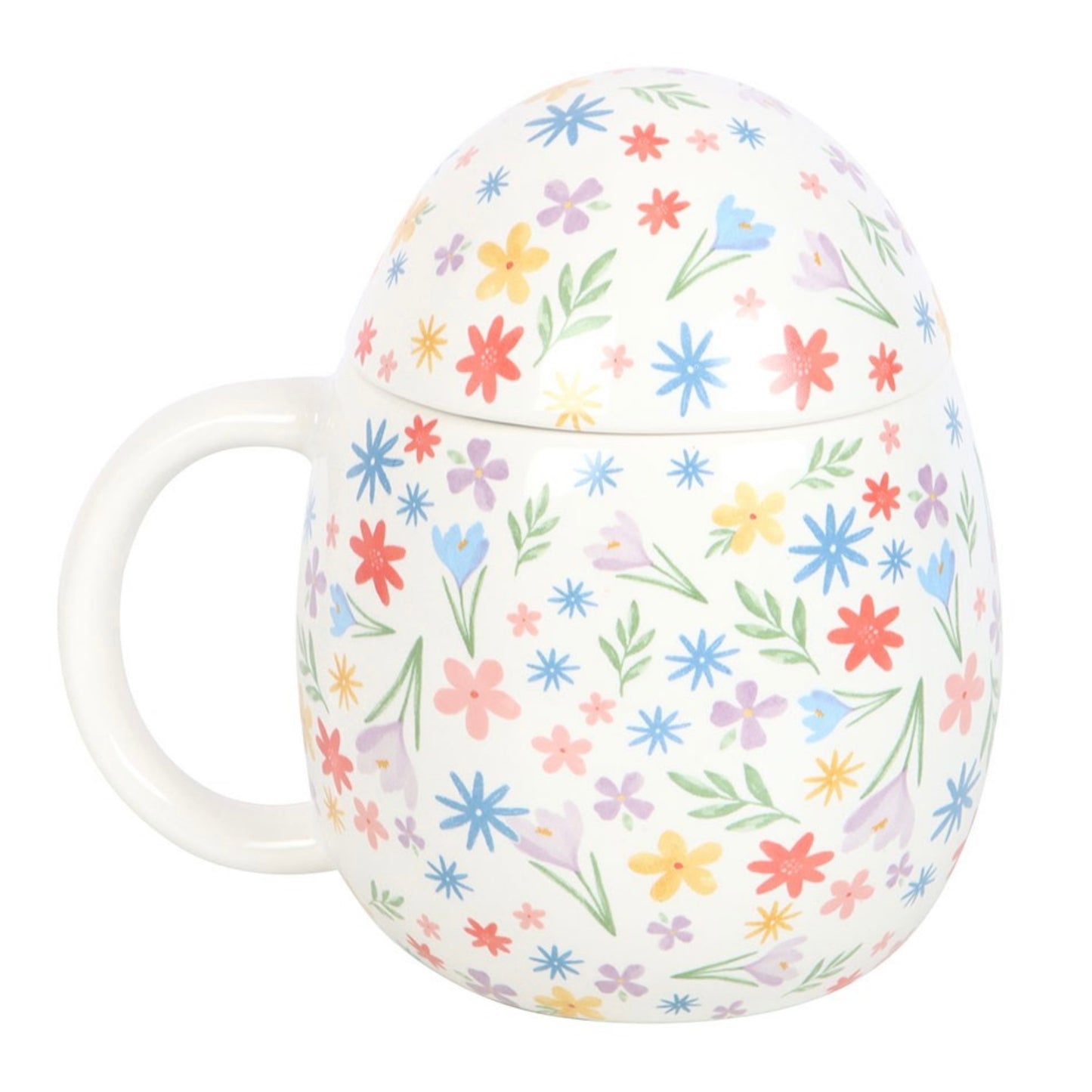 Spring Floral Print Egg Shaped Mug