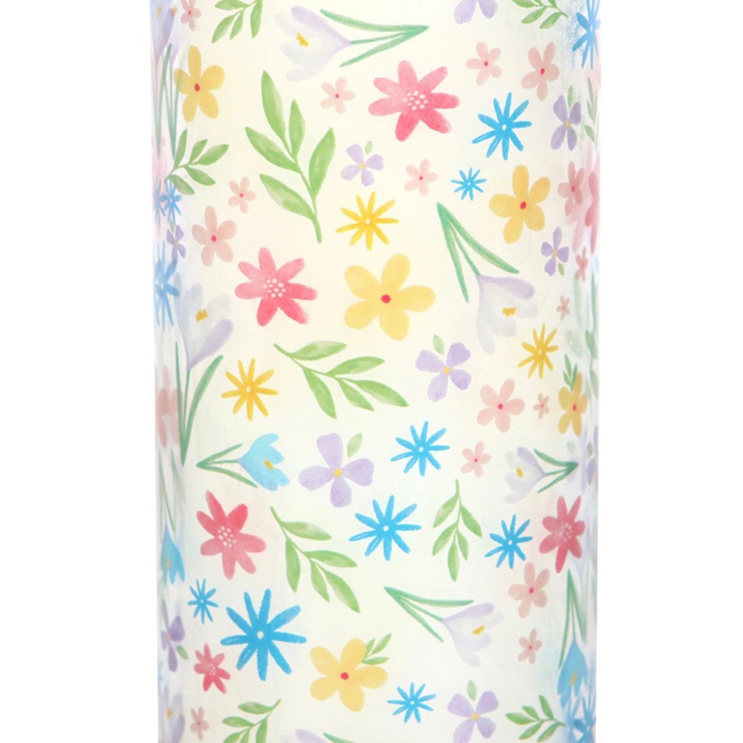 Spring Floral Print Fresh Linen Tube Candle