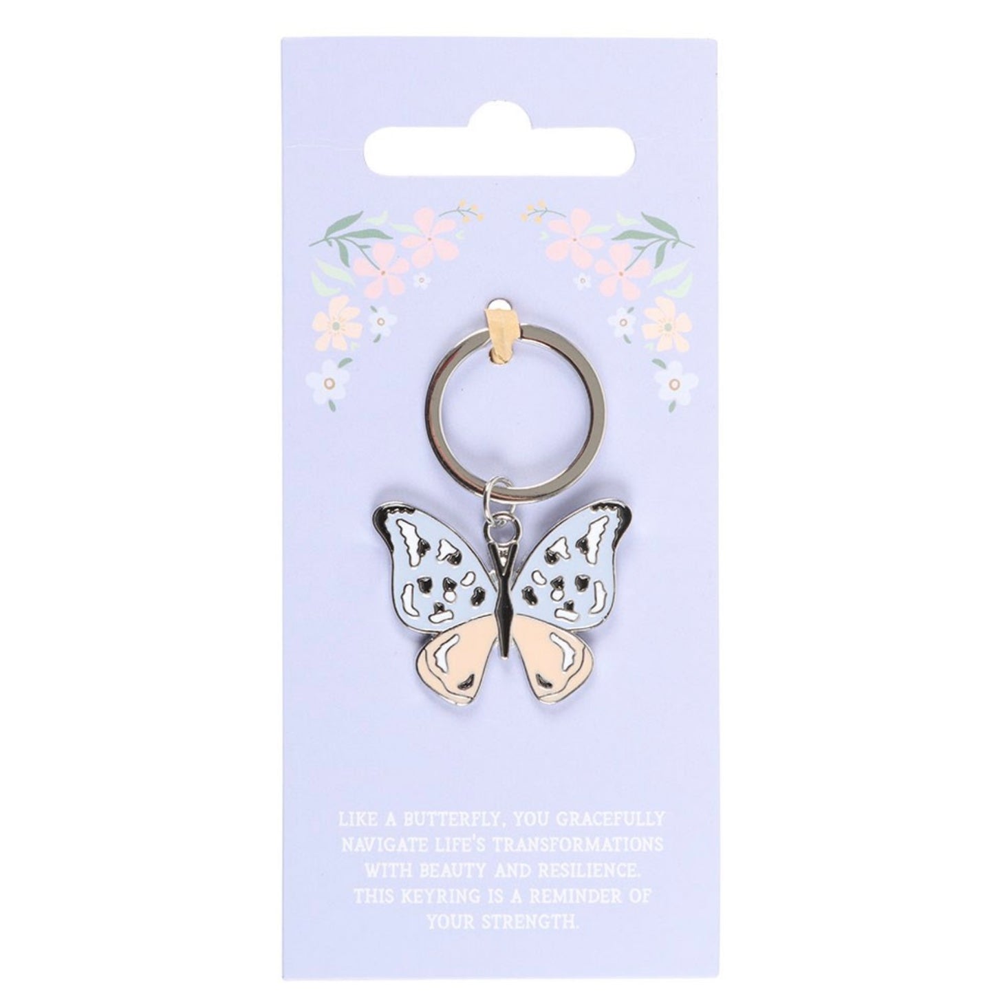 Silver Butterfly Keyring