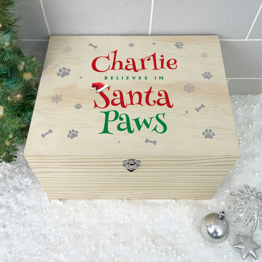 Personalised Santa Paws Pet Christmas Eve Box - 4 Sizes