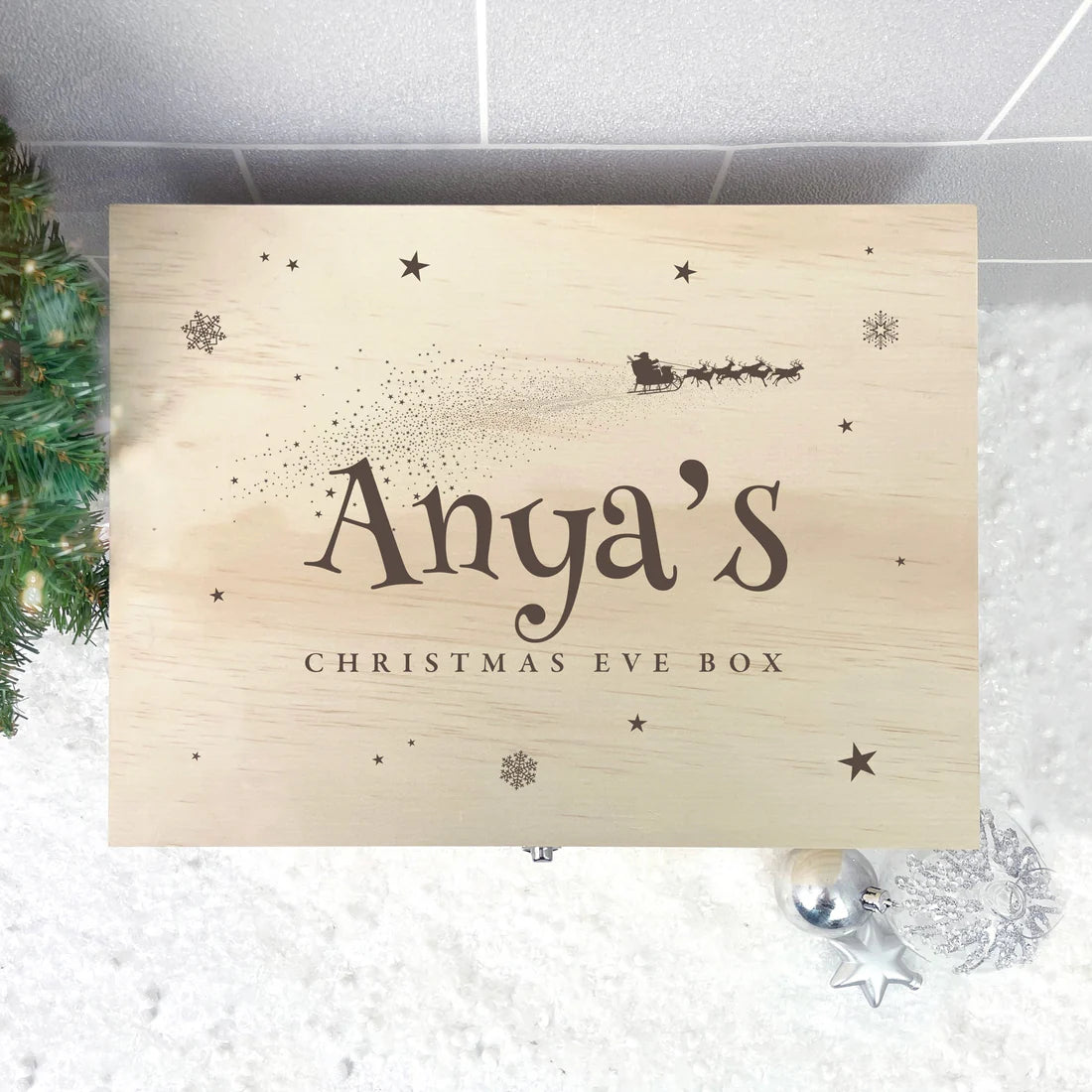 Personalised Santa Sleigh Christmas Eve Box - 4 Sizes