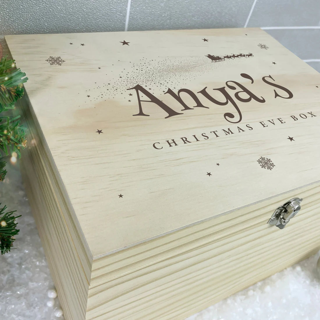 Personalised Santa Sleigh Christmas Eve Box - 4 Sizes