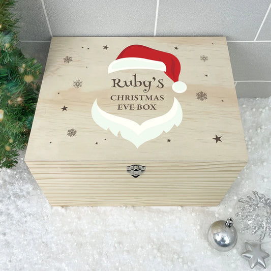 Personalised Santa Face Christmas Eve Box - 4 Sizes