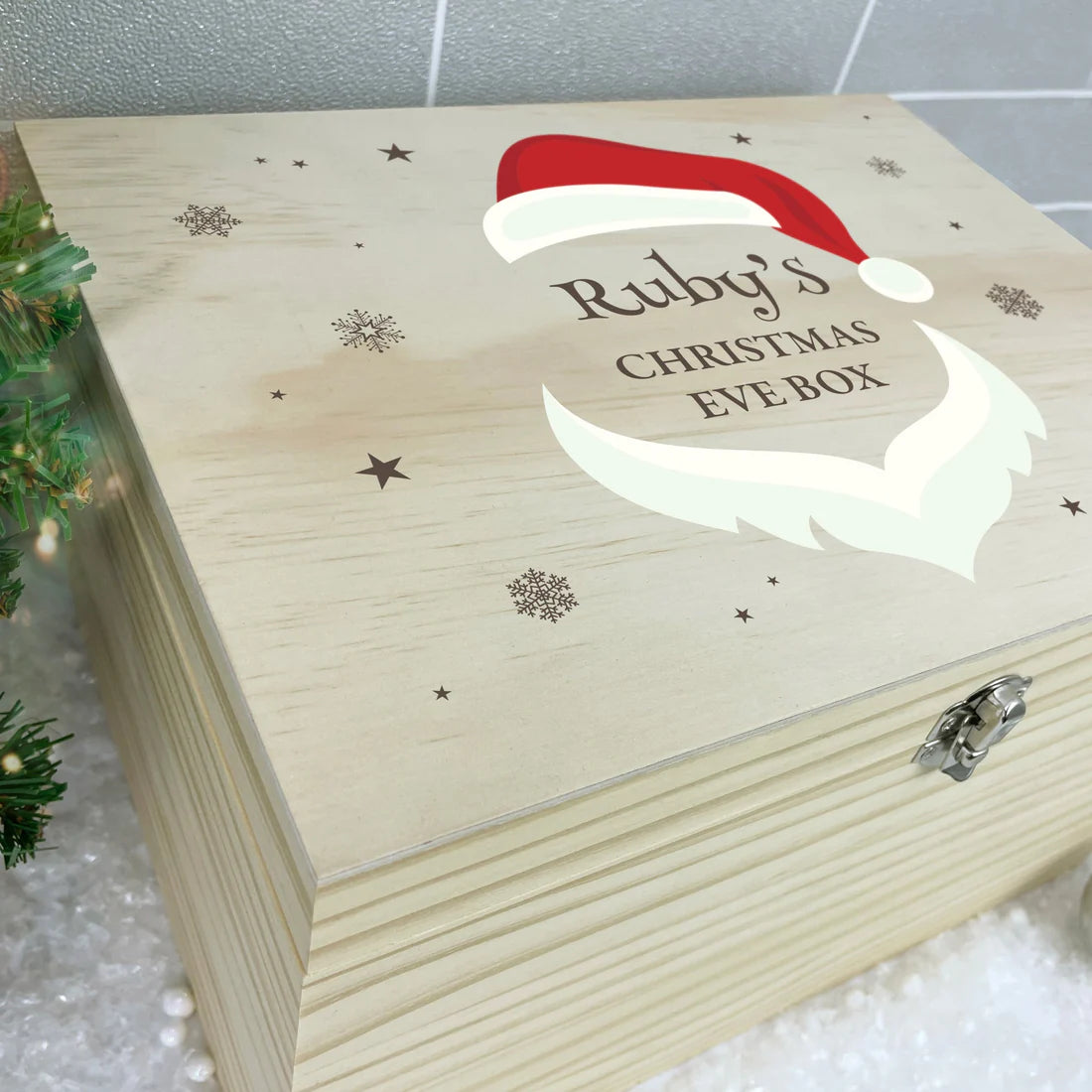 Personalised Santa Face Christmas Eve Box - 4 Sizes