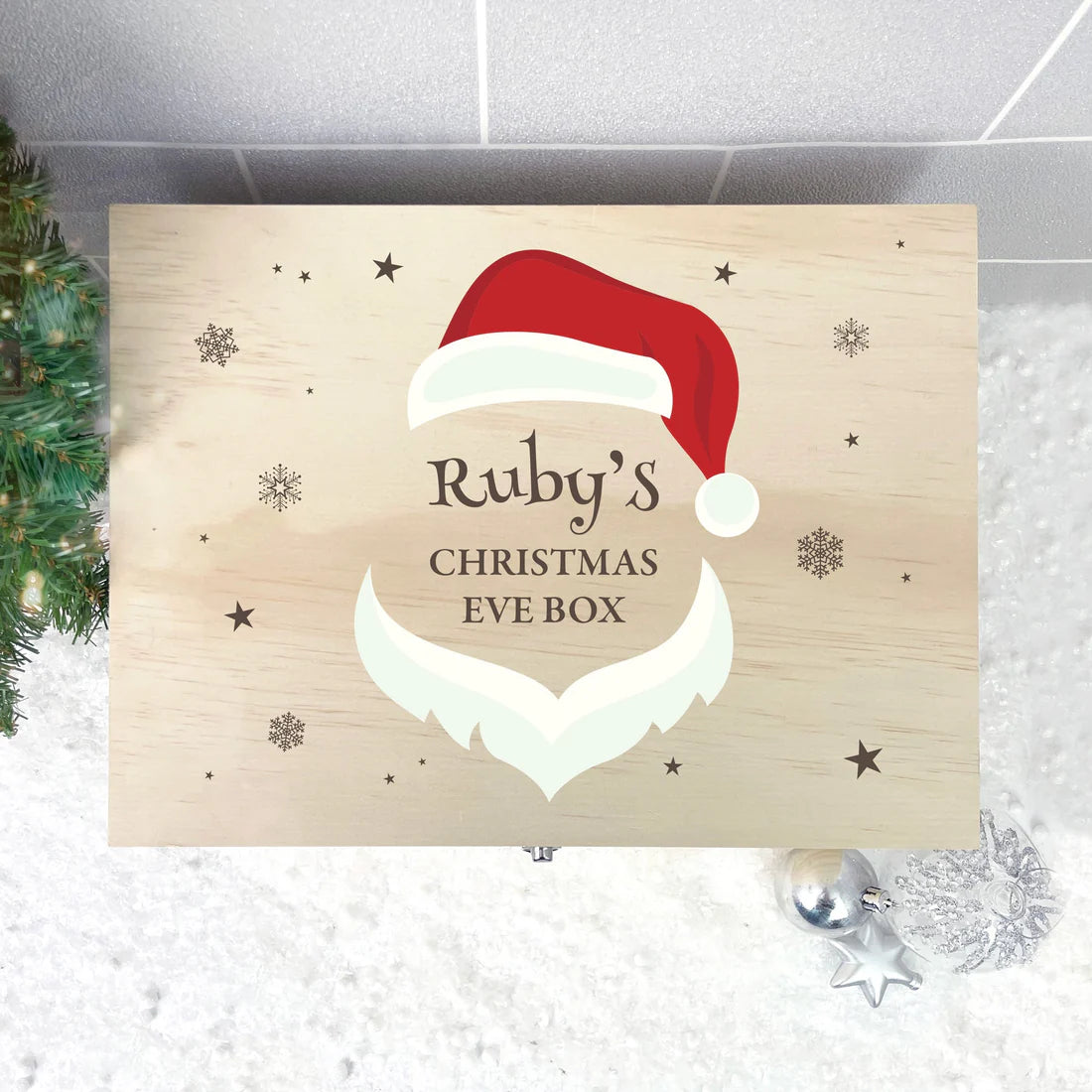 Personalised Santa Face Christmas Eve Box - 4 Sizes