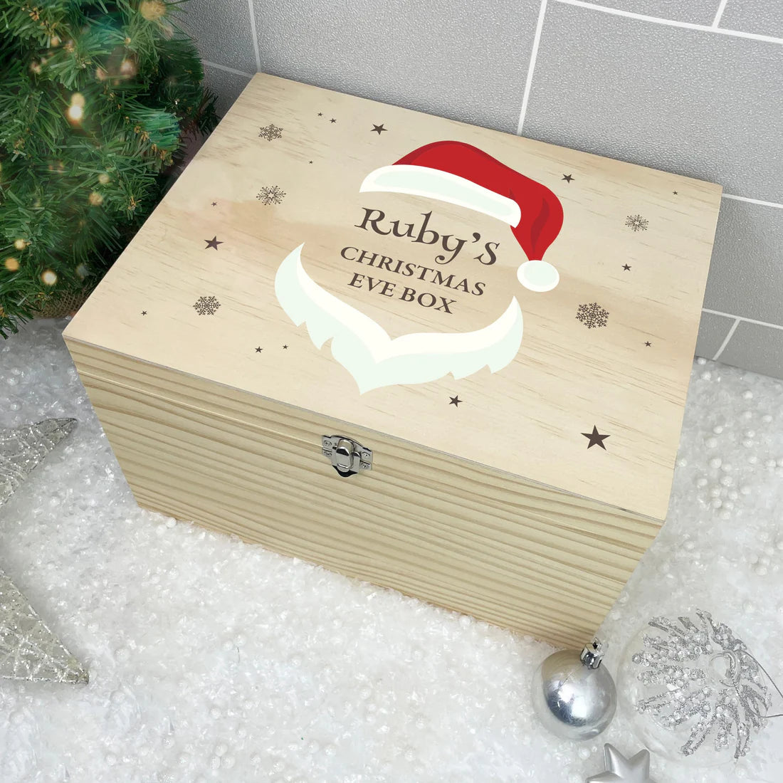 Personalised Santa Face Christmas Eve Box - 4 Sizes