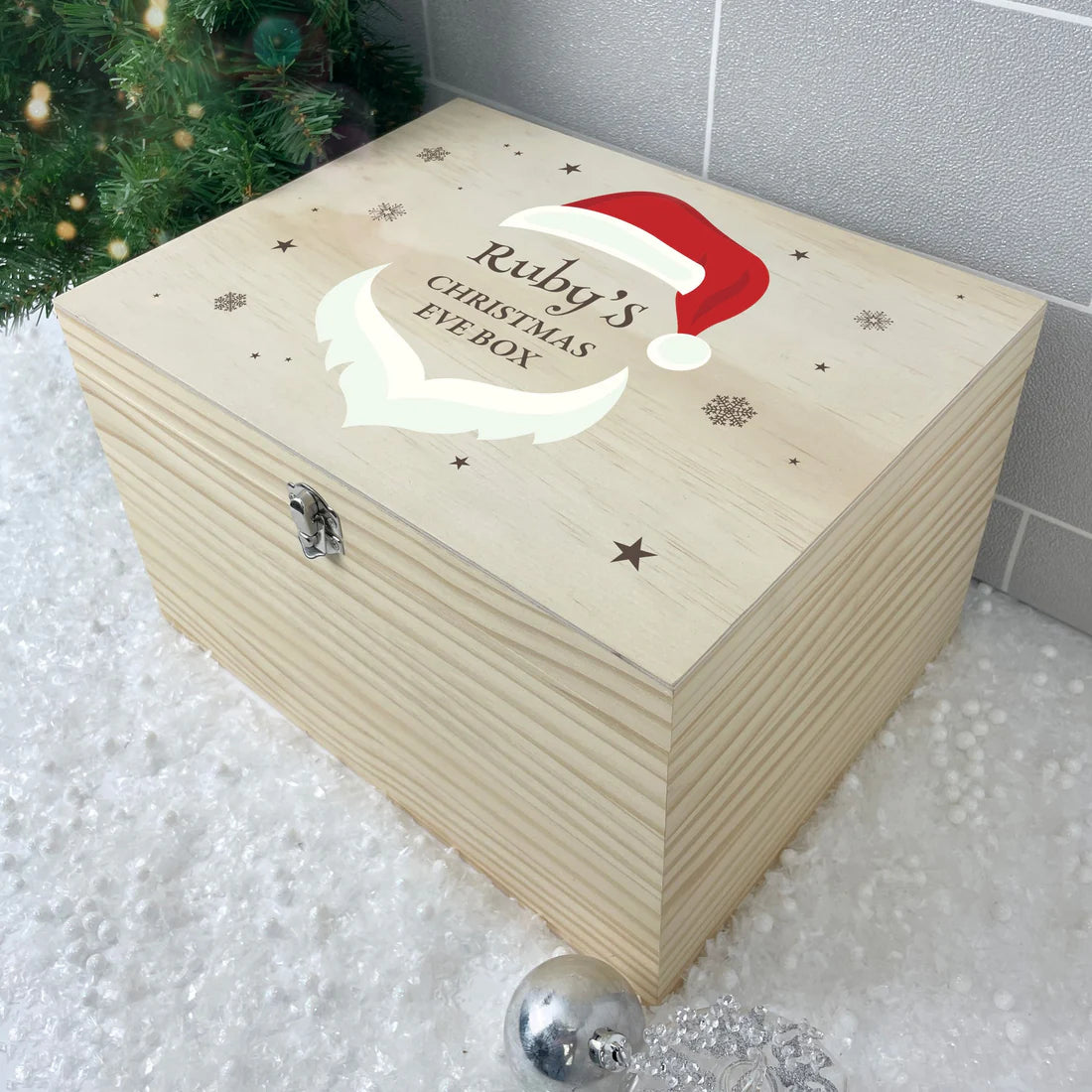Personalised Santa Face Christmas Eve Box - 4 Sizes