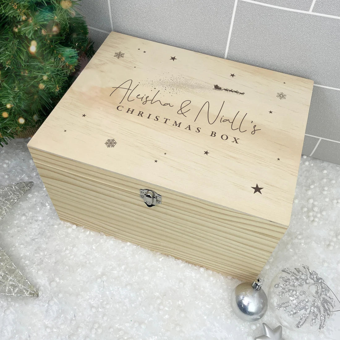 Personalised Couples Christmas Eve Box - 4 Sizes