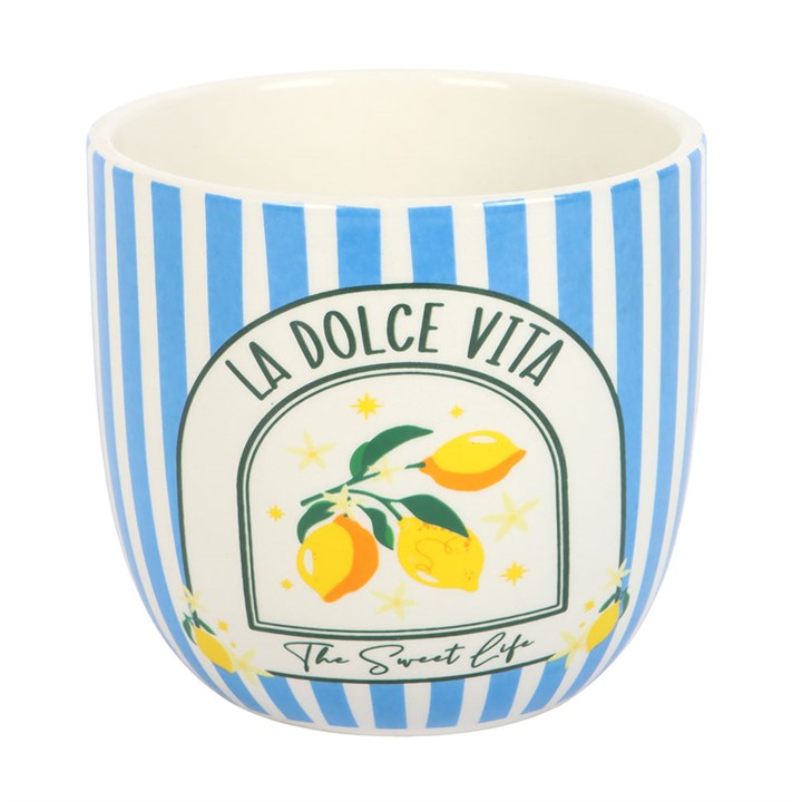 Blue Striped La Dolce Vita Plant Pot