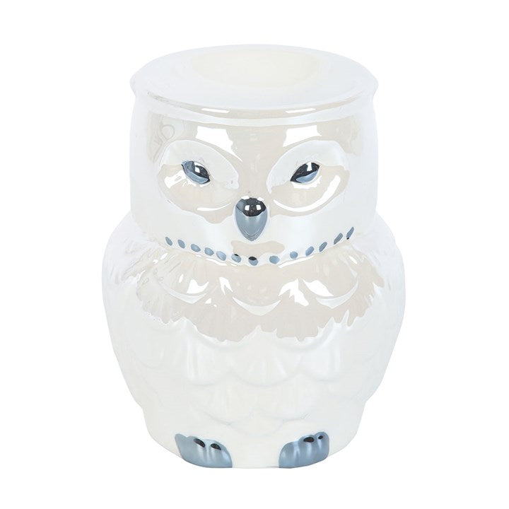 Owl Shaped Ceramic Iridescent Oil Burner and Wax Warmer