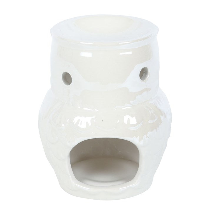 Owl Shaped Ceramic Iridescent Oil Burner and Wax Warmer