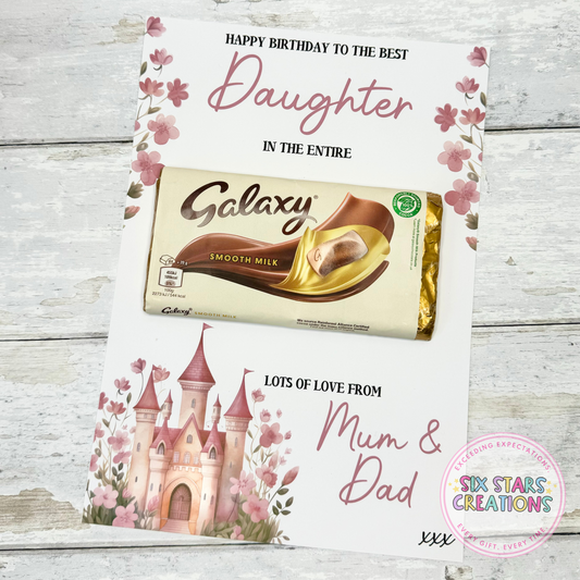 Happy Birthday To The Best “In The Entire Galaxy” Personalised Chocolate Gift - Princess Castle