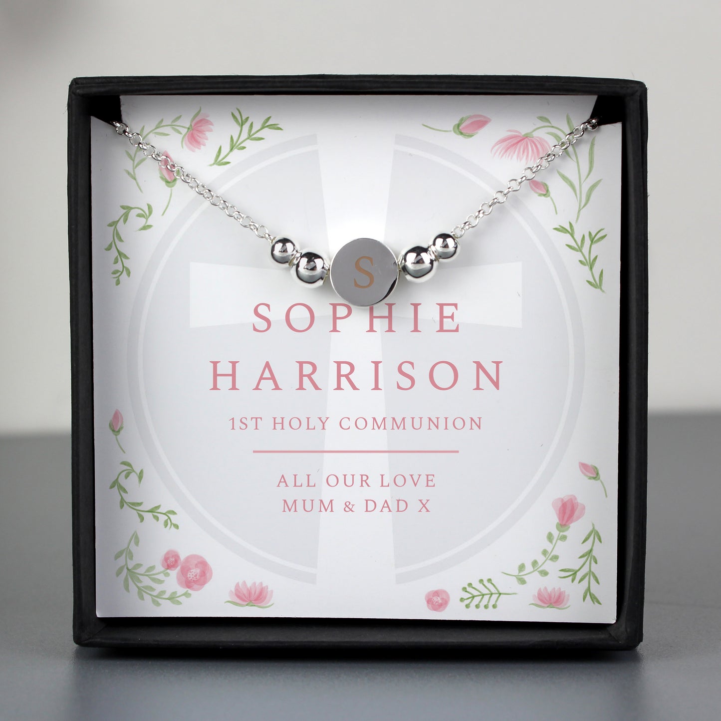 Personalised First Holy Communion Silver Plated Bracelet And Gift Box
