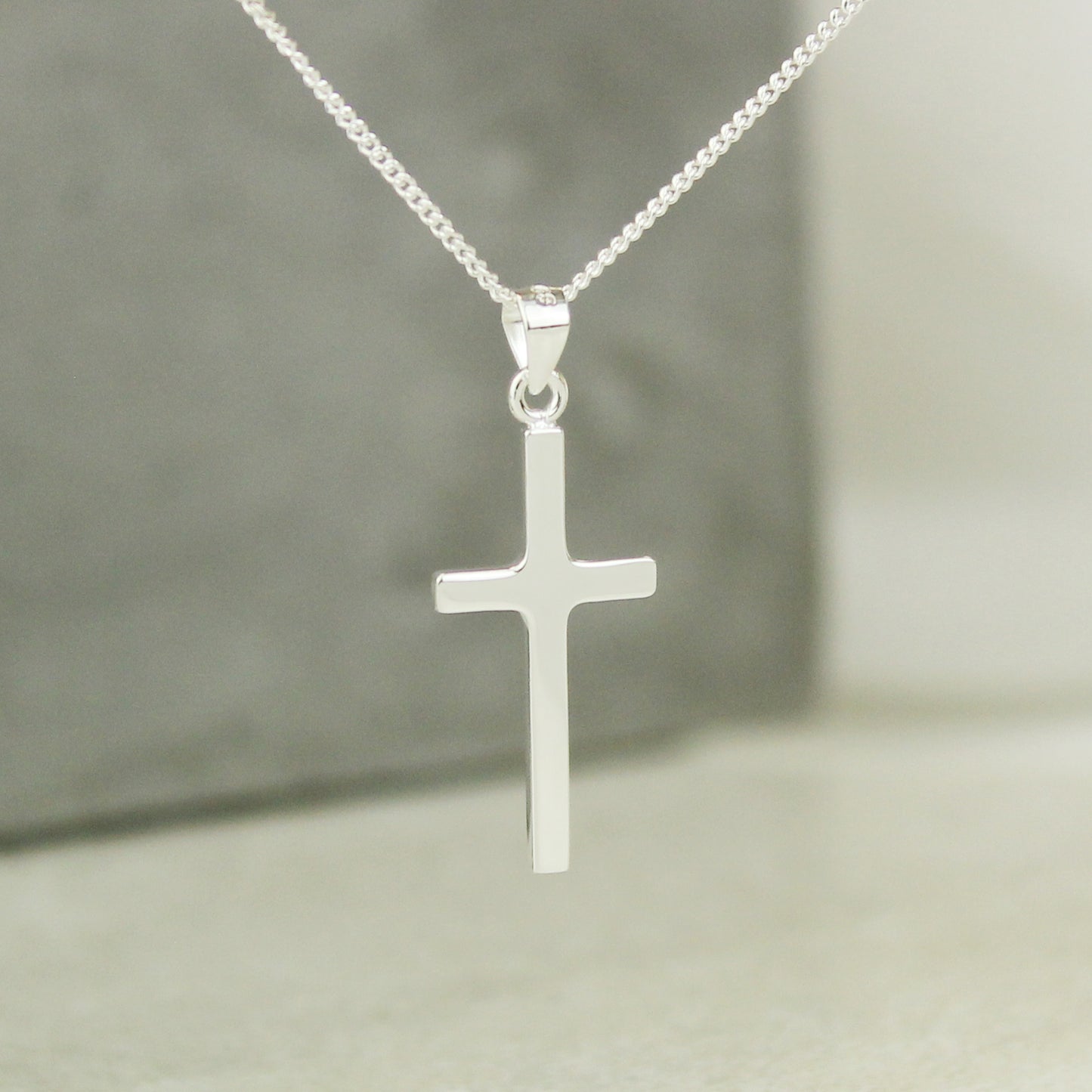 Personalised Floral Religious Sentiment Cross Necklace And Gift Box