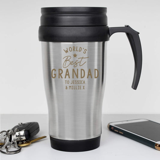 Personalised 'Worlds Best' Father's Day Travel Mug