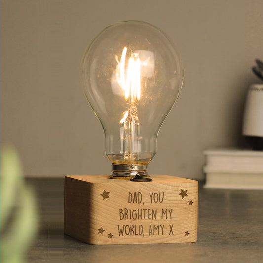 Personalised Father's Day LED Bulb Table Lamp