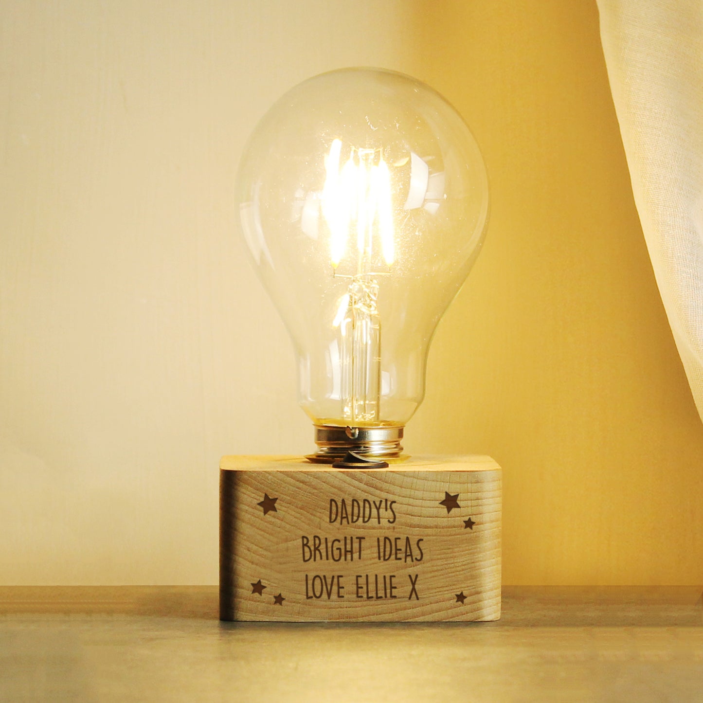 Personalised Father's Day LED Bulb Table Lamp