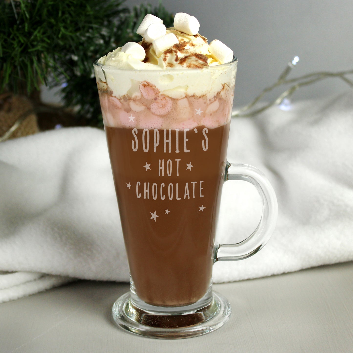 Personalised Stars Hot Chocolate Glass