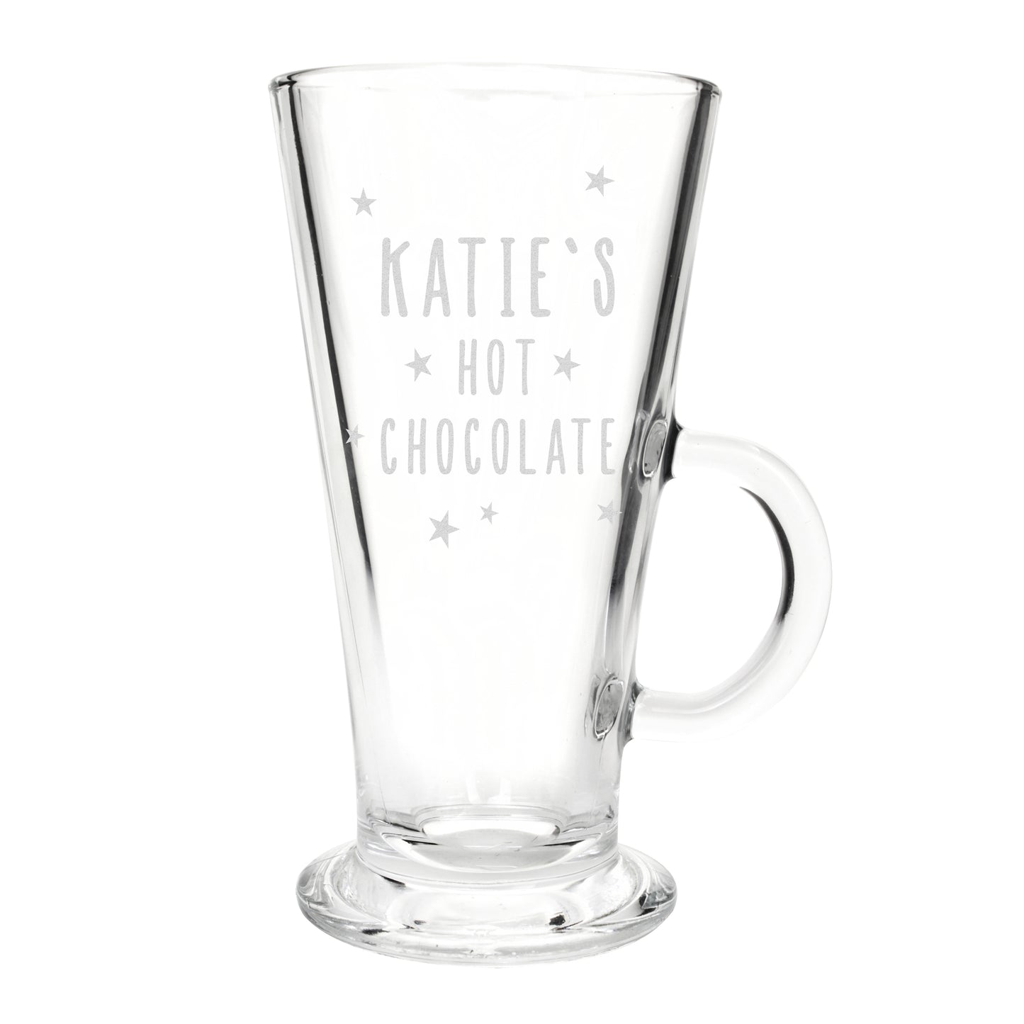 Personalised Stars Hot Chocolate Glass