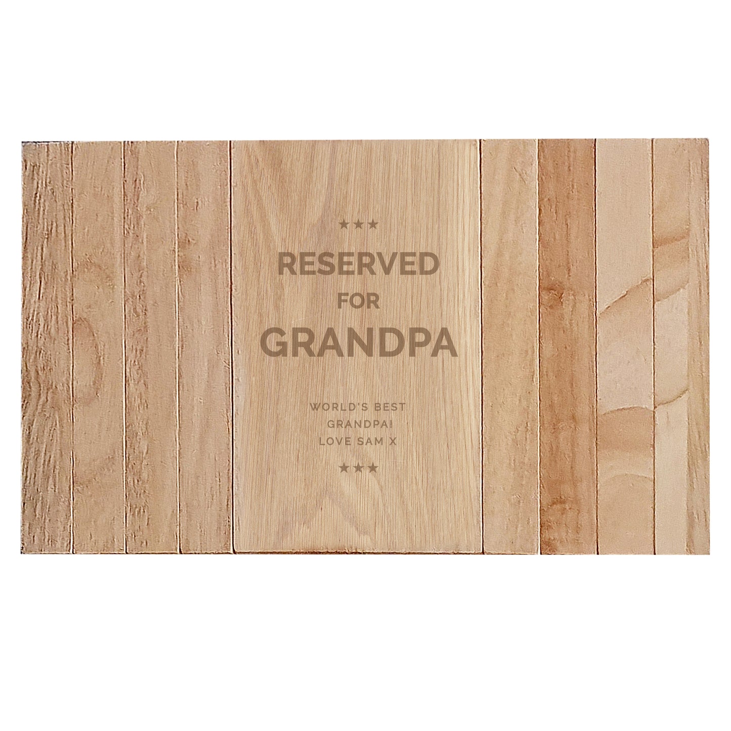 Personalised 'Reserved For' Wooden Sofa Tray Father's Day Gift
