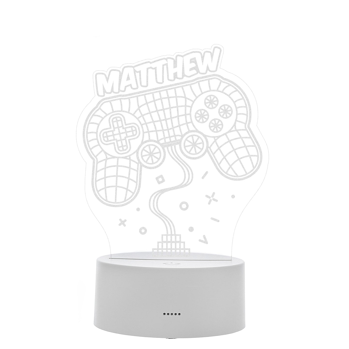 Personalised Gaming Controller LED Night Light
