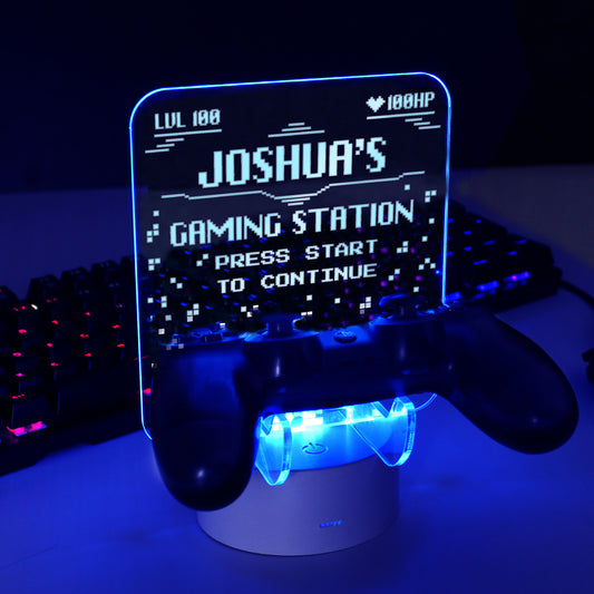 Personalised Gaming Controller Holder LED Light
