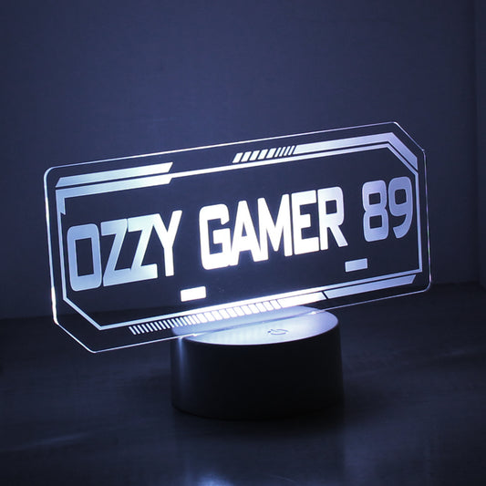 Personalised Gamer Tag LED Night Light