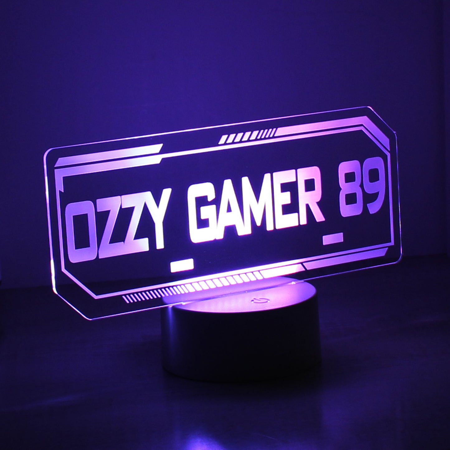 Personalised Gamer Tag LED Night Light