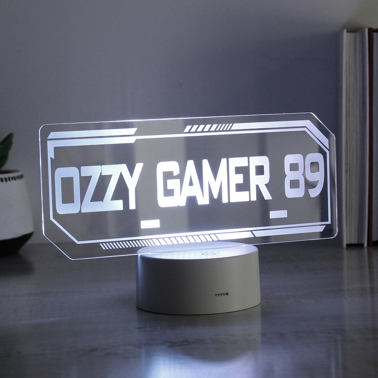 Personalised Gamer Tag LED Night Light