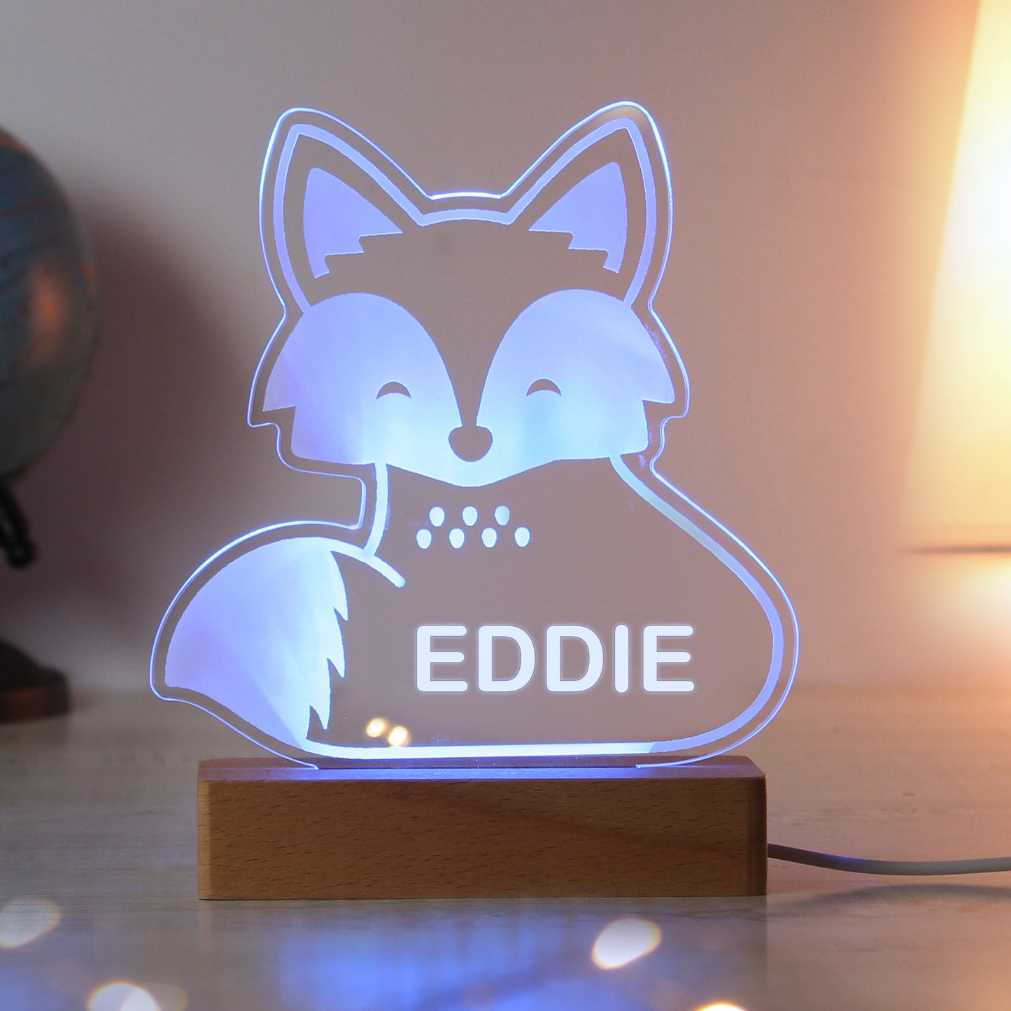 Personalised Fox LED Light