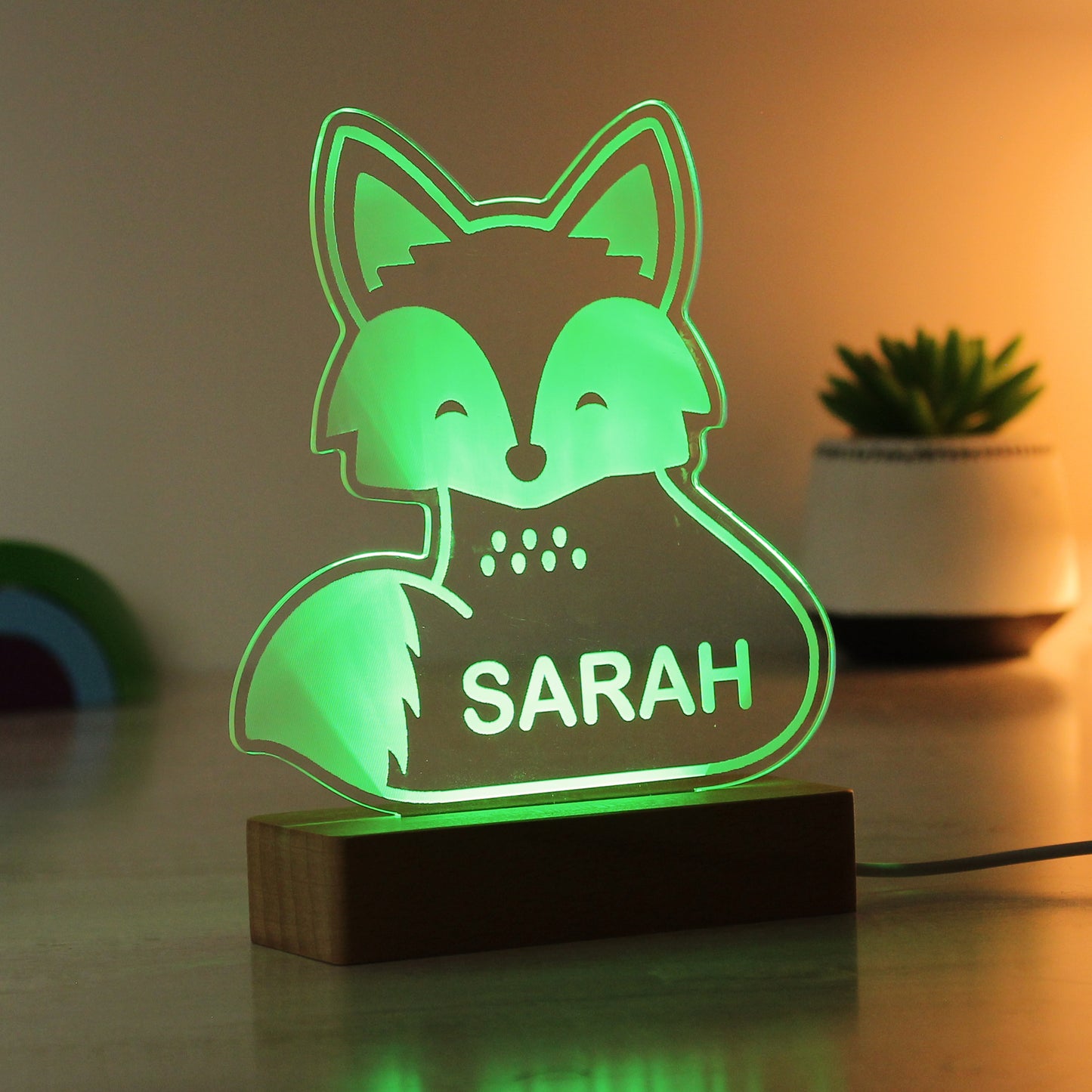 Personalised Fox LED Light