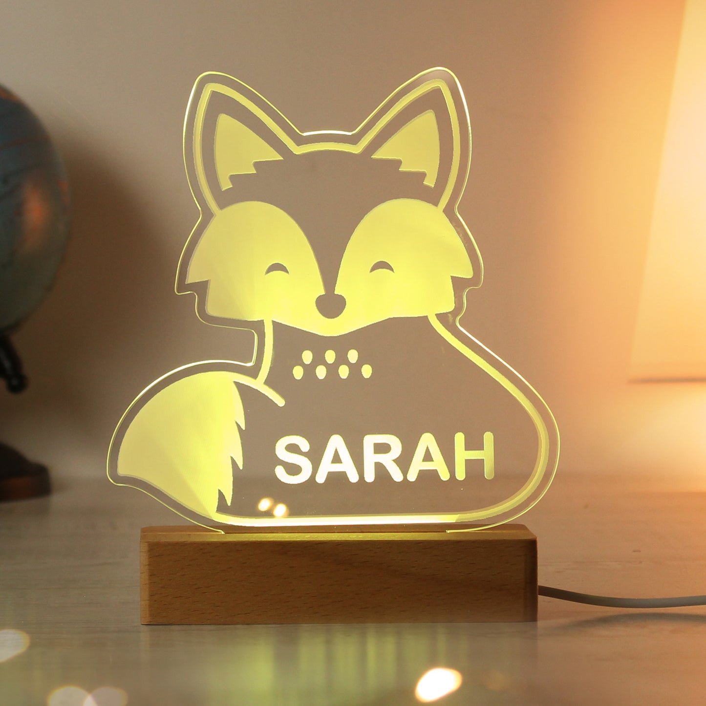 Personalised Fox LED Light