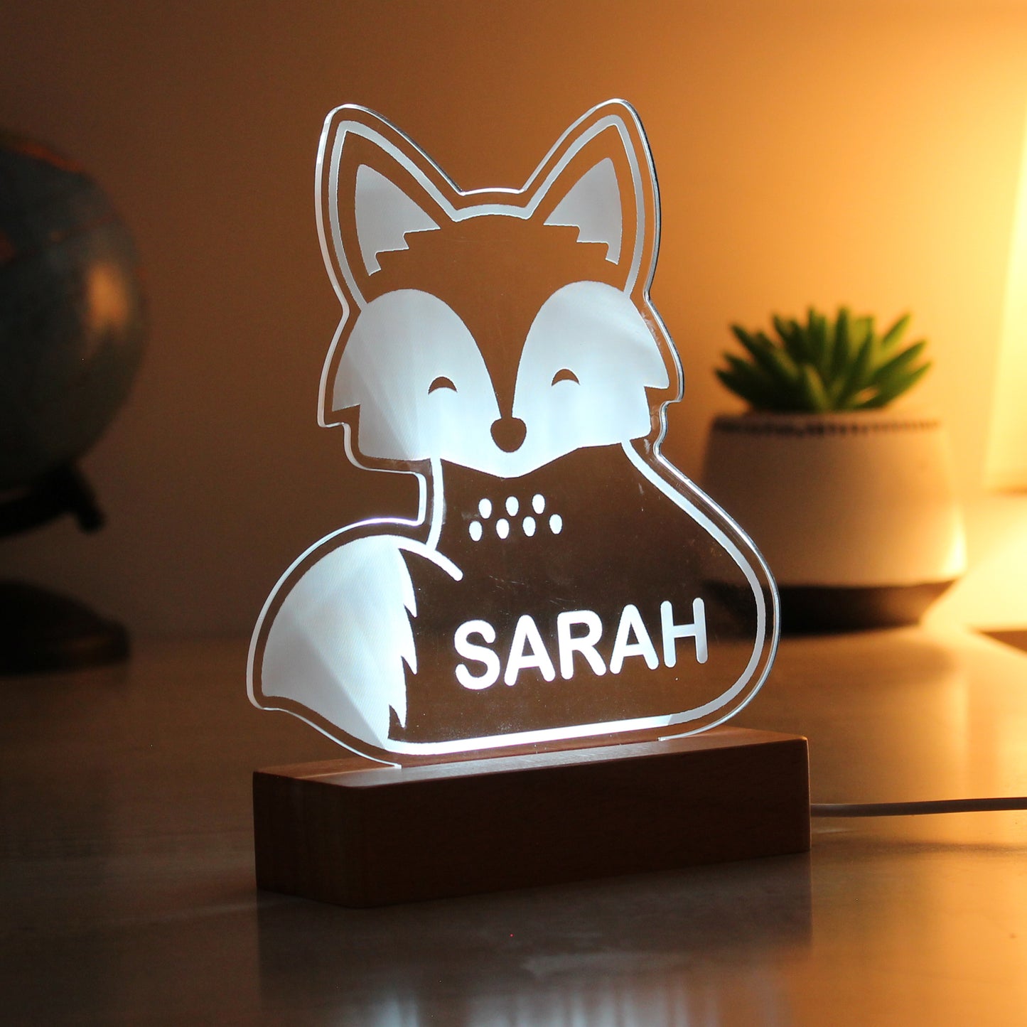 Personalised Fox LED Light