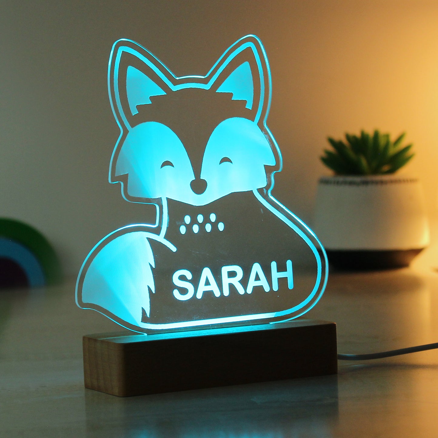 Personalised Fox LED Light