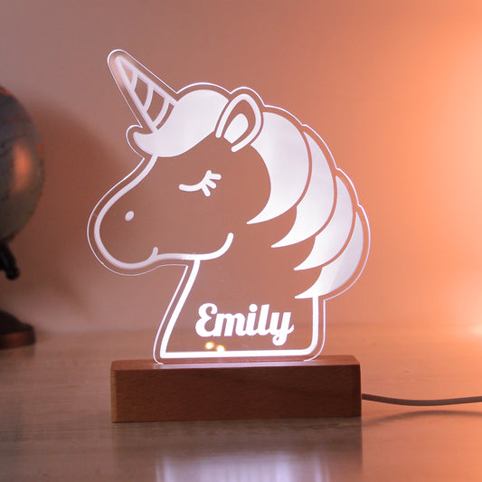 Personalised Unicorn LED Light