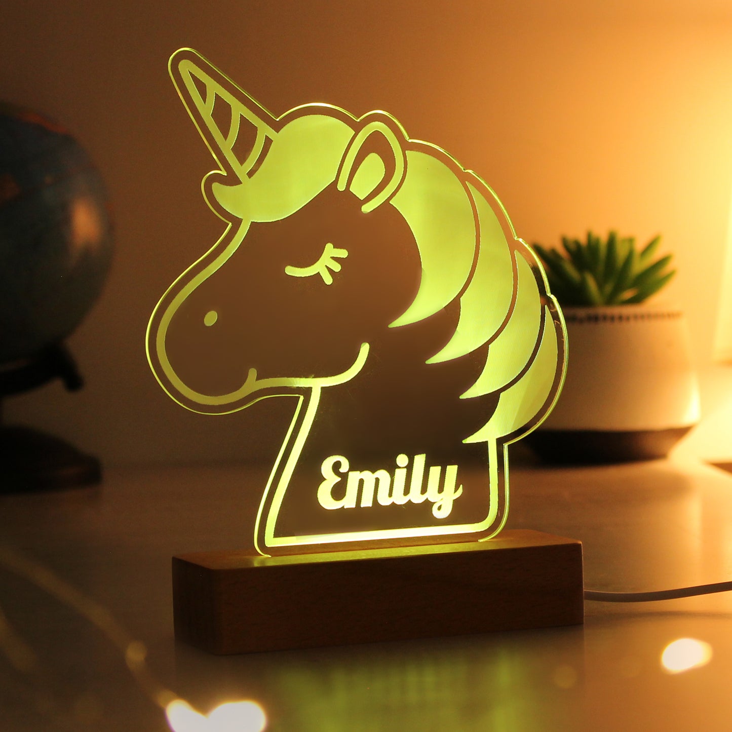 Personalised Unicorn LED Light