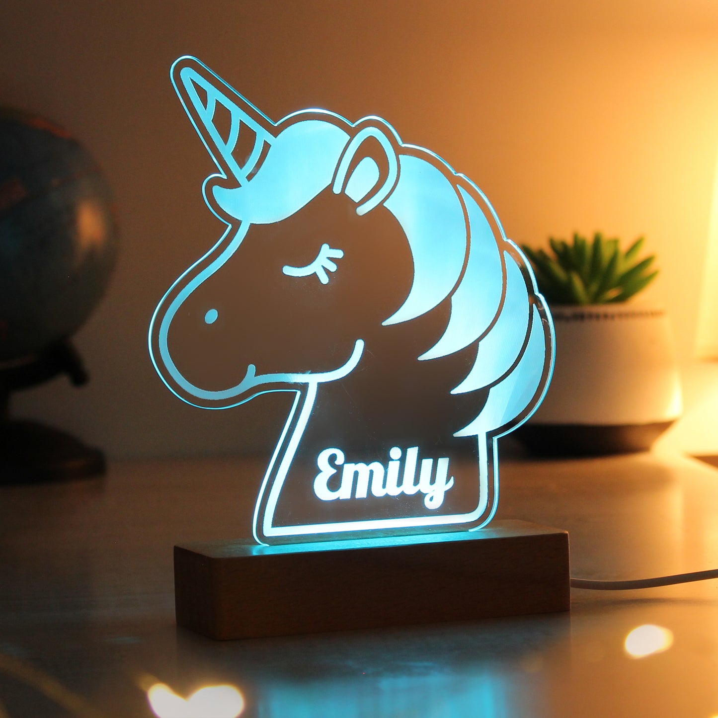 Personalised Unicorn LED Light