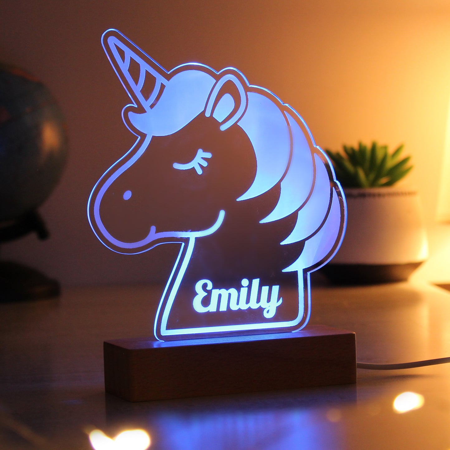 Personalised Unicorn LED Light