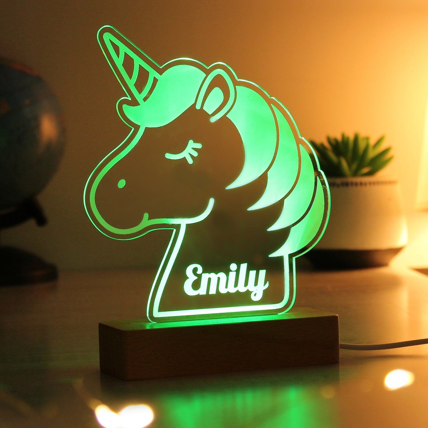 Personalised Unicorn LED Light