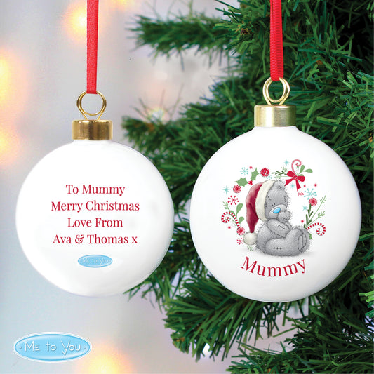 Personalised Me To You Tatty Bear Christmas Bauble
