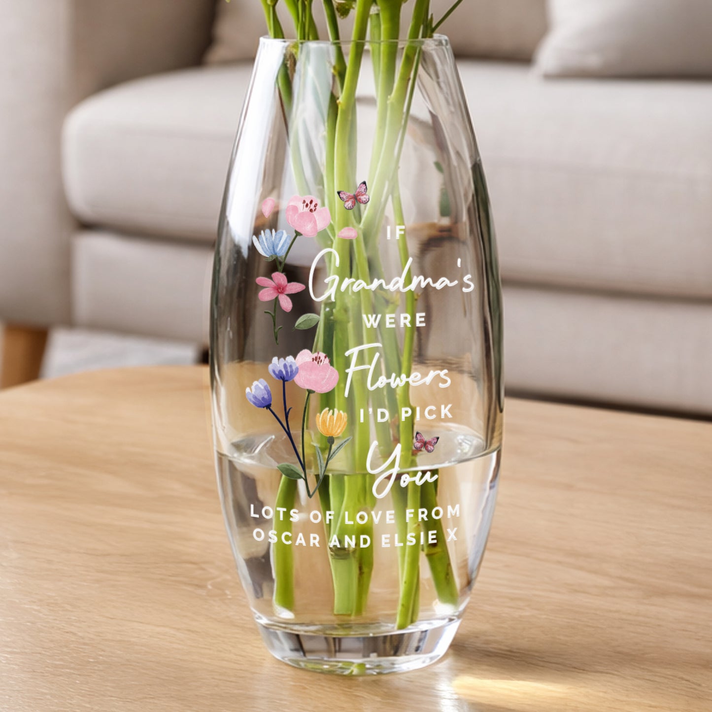 Personalised "Id Pick You" Bullet Vase