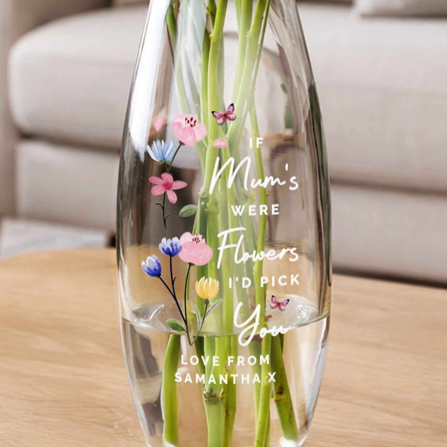 Personalised "Id Pick You" Bullet Vase