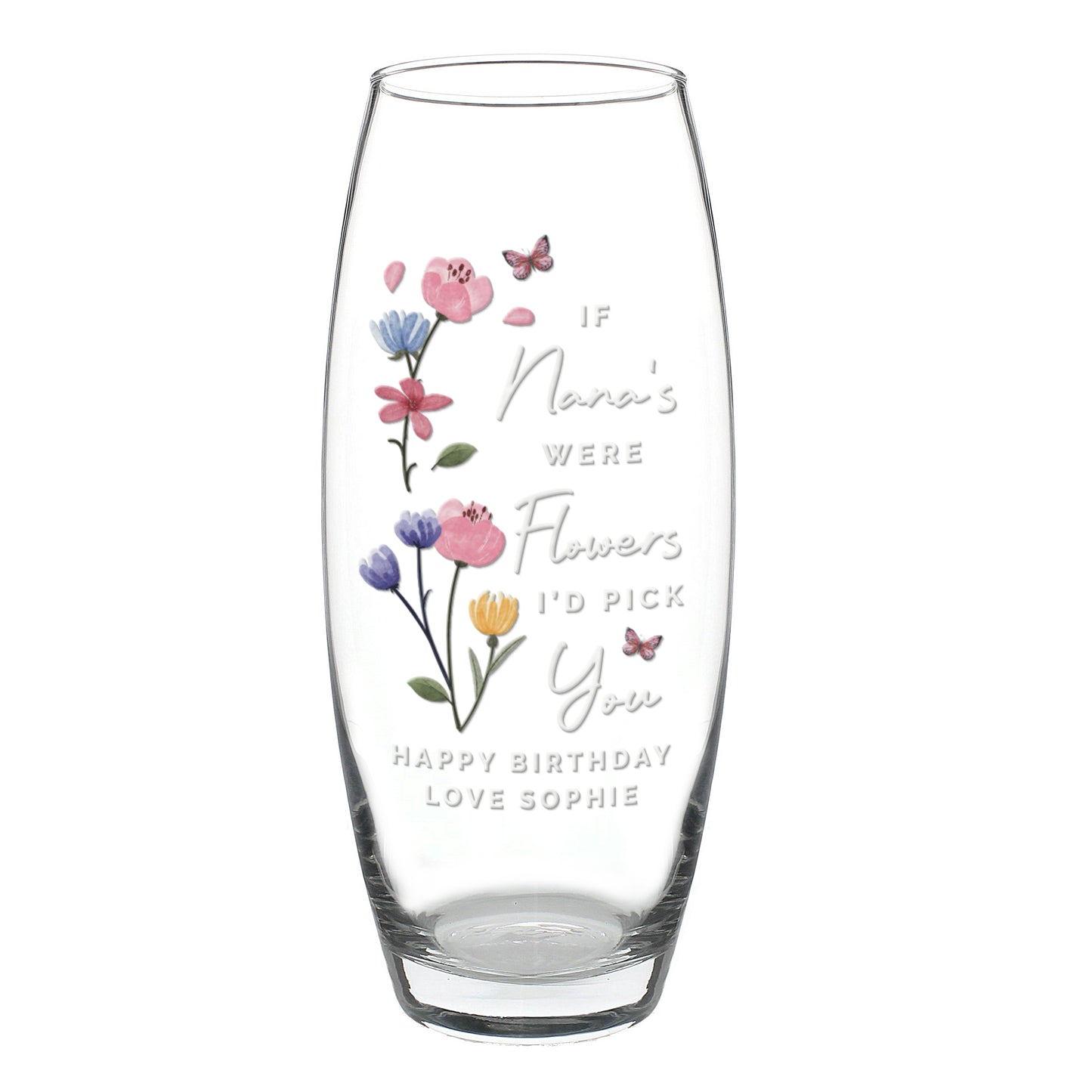 Personalised "Id Pick You" Bullet Vase