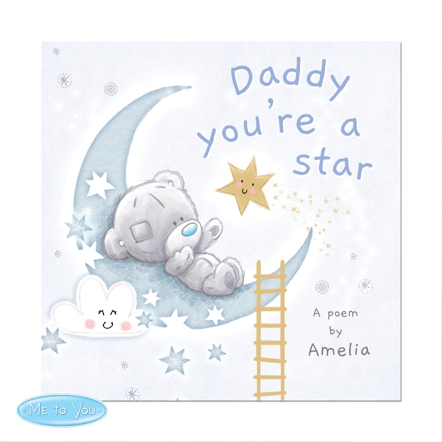 Personalised Tiny Tatty Teddy 'Daddy You're A Star' Father's Day Poem Book